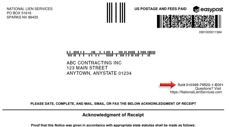 Reference Number Location